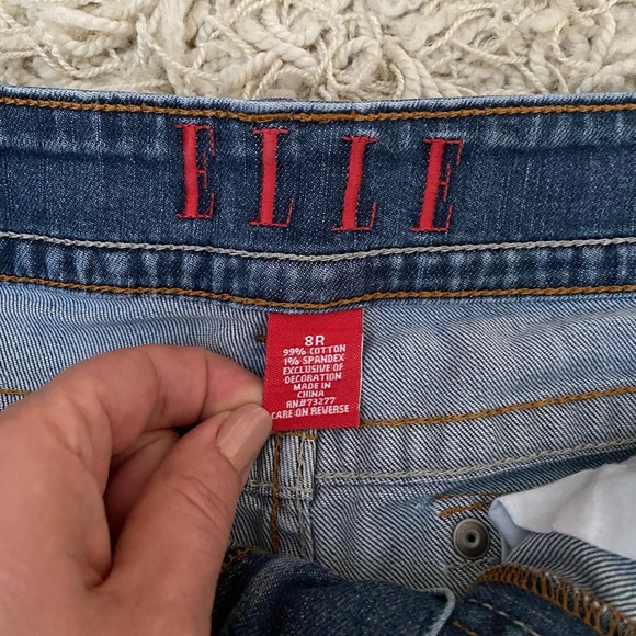 Elle Women's Jeans Size 8R Stretch Blue Denim Straight Leg - Picture 9 of 13